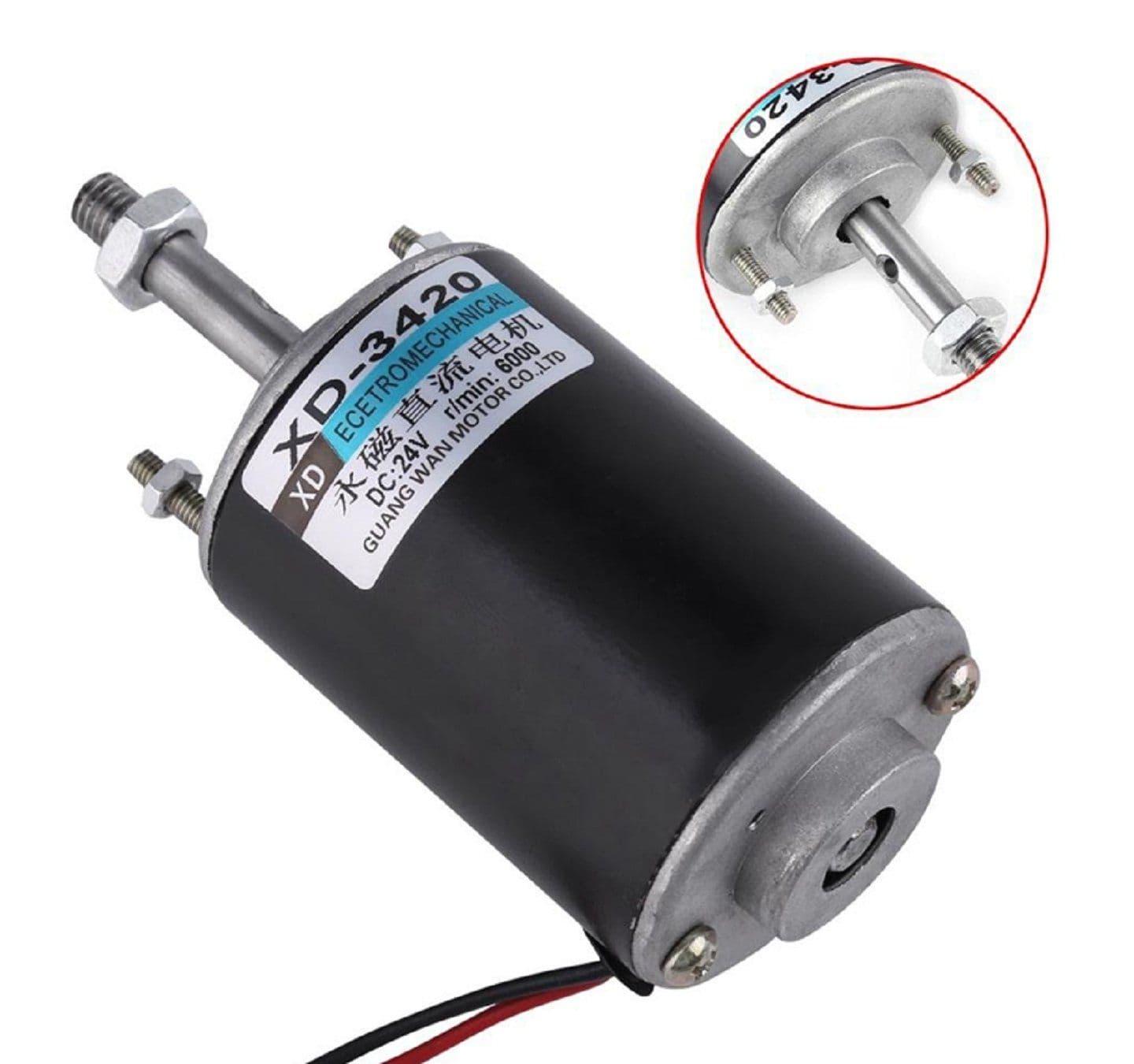Xd-3420 12V 3500RPM 30W High Speed Cw/Ccw Permanent Magnet Dc Motor For Diy Generator 