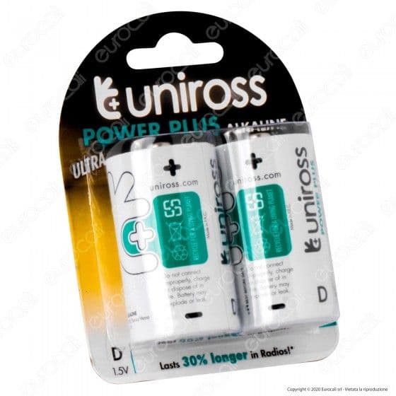 UNIROSS ALKALINE BATTERY POWER PLUS D / LR20 / TORCIA / MONO 1,5V