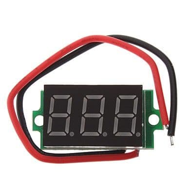 Digital Ammeter,4V-30V 5A Red