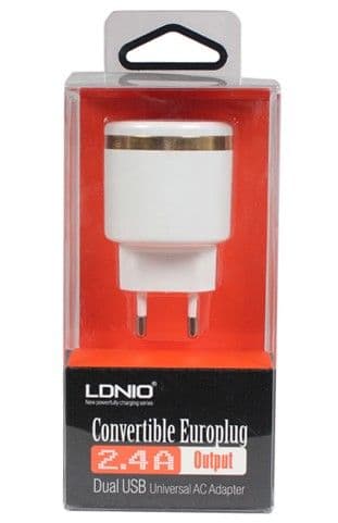 DL-AC63  Original AC Adapter with Dual USB Slot 5V 2.4A 