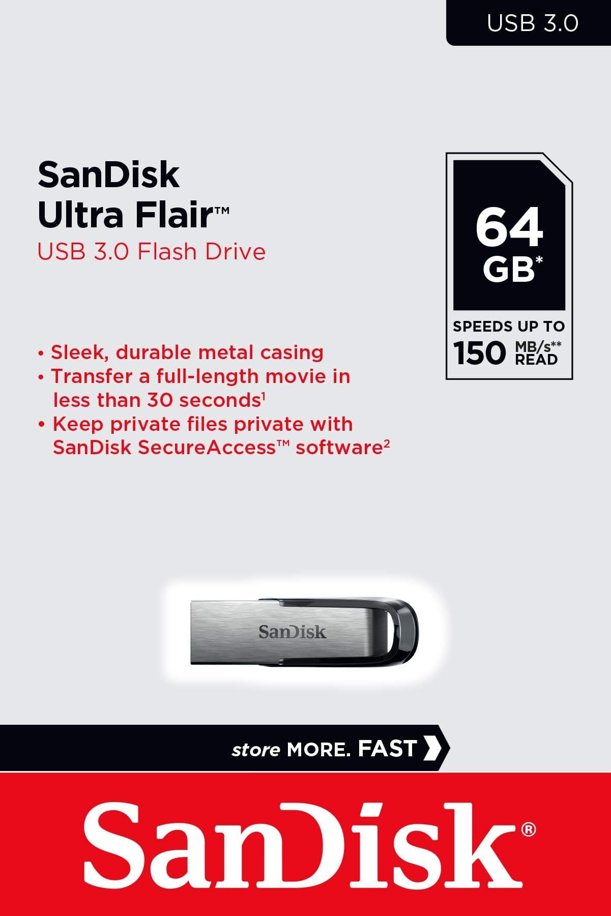 FLASH DRIVE SanDisk Ultra Flair 64GB – USB 3.0