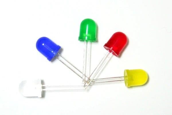10mm LED  F10 Red, Green, Yellow, Blue, White