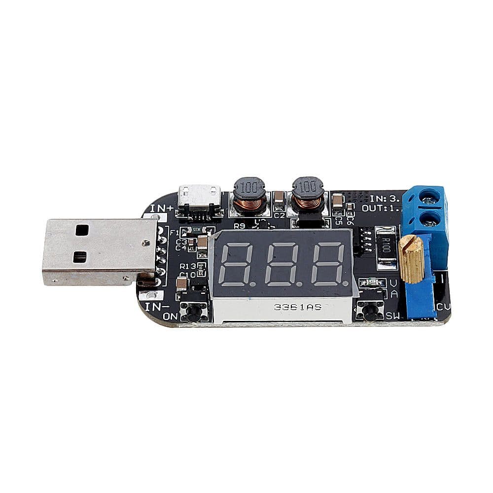 USB adjustable buck-boost power supply regulator module 5V to 3.3V 9V 12V 18V24V DPL