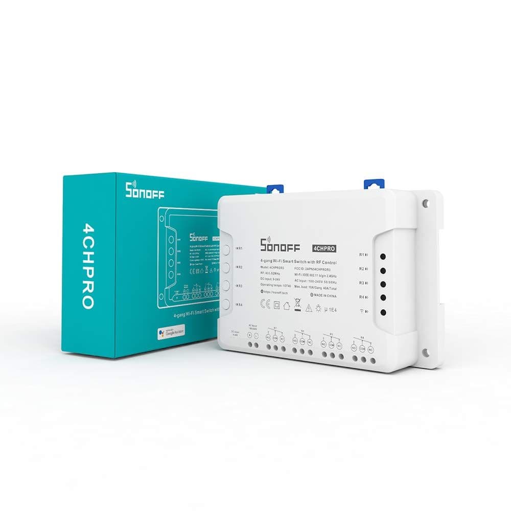 Sonoff 4CH Pro - 4 Gang Inching/Self-locking/Interlock WiFi RF Smart Switch 