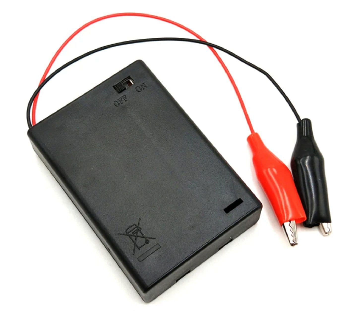 3AA battery holder with Cover and Switch and  Alligator