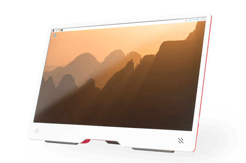 Raspberry Pi Monitor Red/White  15.6" Full HD
