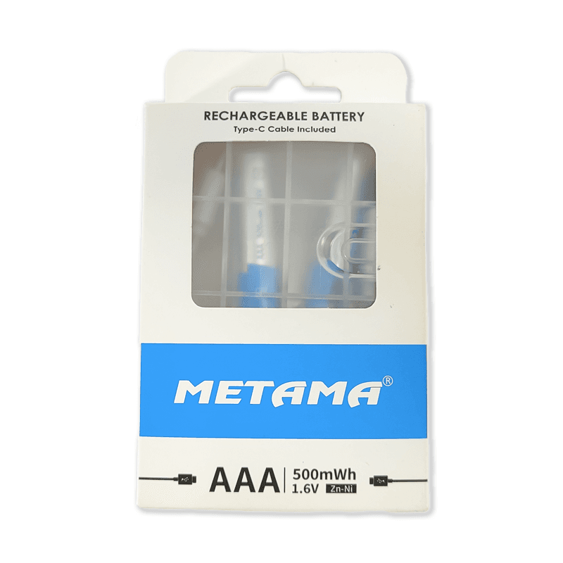 Portable Type C USB Li-ion Rechargeable AAA Battery 1.5V 800mWh