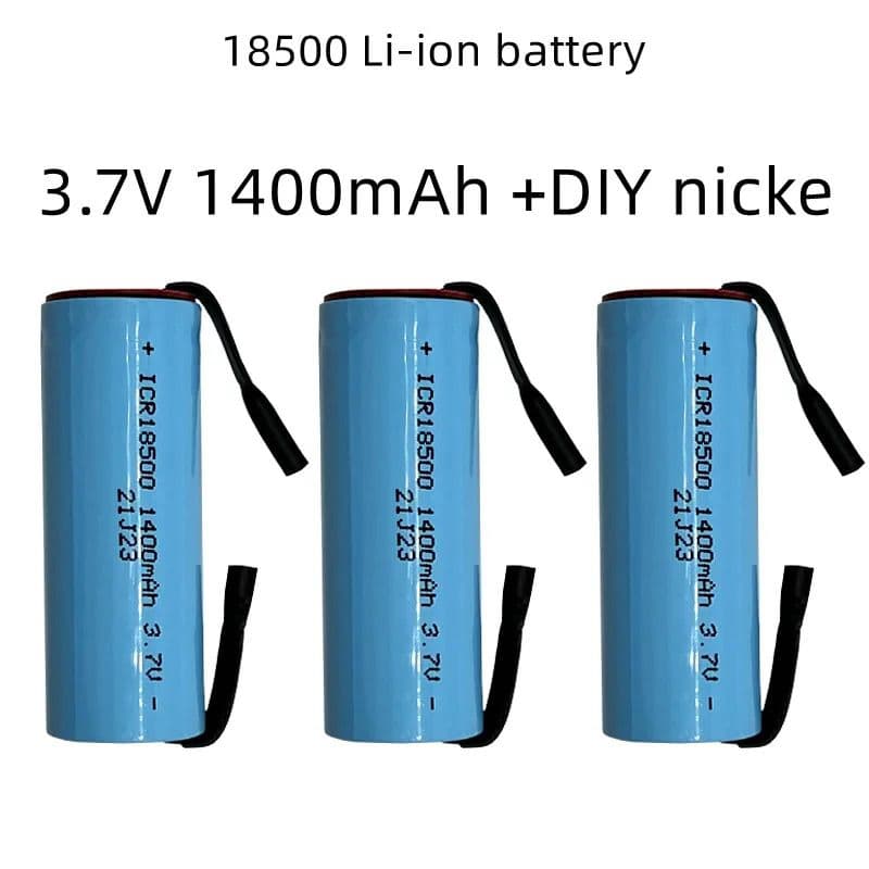 18500 Rechargeable Li-Ion Battery, 3.7V 1400mAh