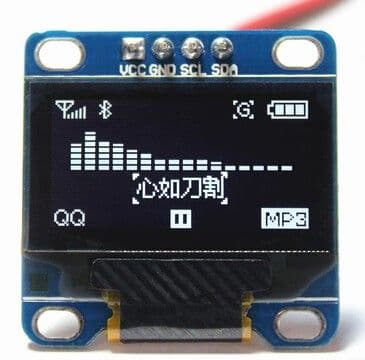 0.96inch  OLED Display Module - SPI/I2C - 128x64 - 4Pin (White) 