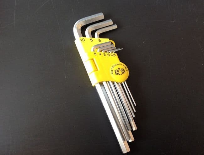 9 PCS LONG ARM HEX KEY SET (METRIC)RTL-719