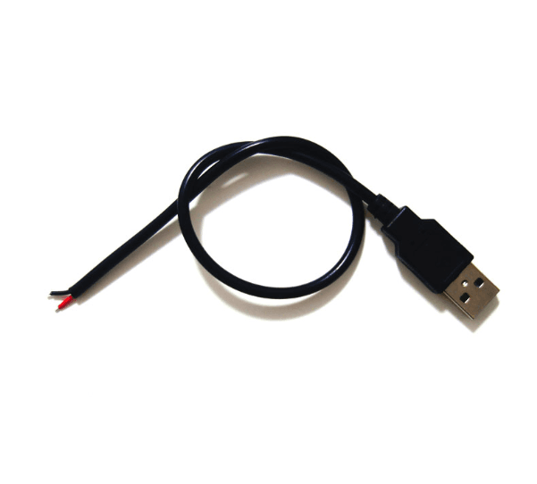 2AWG 2A 2Pin USB cable Male connector 1m 