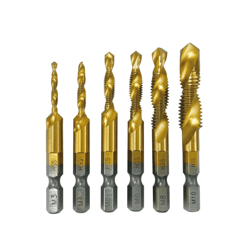 Thread drill bit set 6 Pcs GSFIXTOP