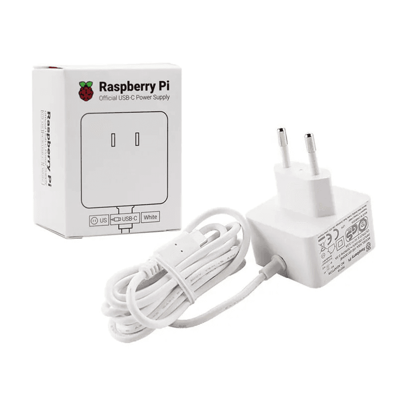 Official Raspberry Pi 4 Power Supply (USB-C) - White