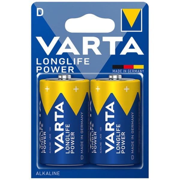 Varta Longlife Power D Batteries LR20 MN1300 Alkaline 1.5V