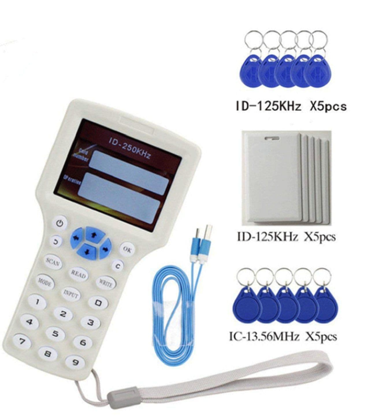 RFID Reader Writer Copier Duplicator IC/ID  for 125Khz 13.56Mhz 