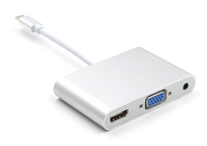 3 in 1 Adapter Type C to HDMI +VGA +3.5mm Audio