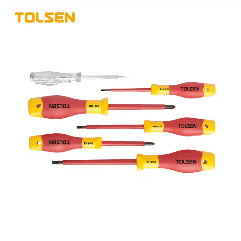 ELECTRIC INSULATED SCREWDRIVER SET 8 PCS TOLSEN 1000V