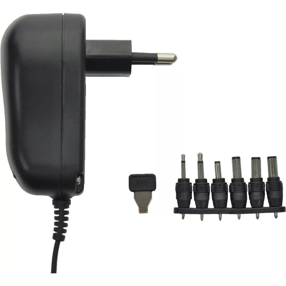 Uniross universal adapter 3-12V, 6 types of connectors 1500mA