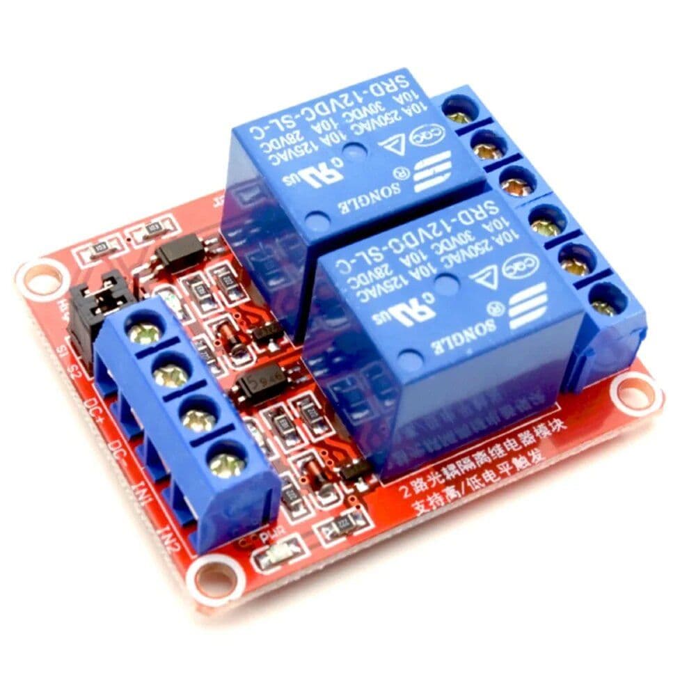 2 Channel Relay Module With Optocoupler 12V