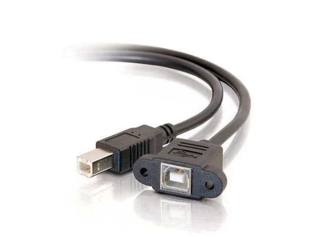 USB 2.0 B Male to USB B Female Socket Printer Panel Mount Cable