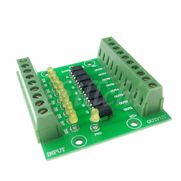 24V Input 5V Output Optocoupler Isolation Control Panel 8 Ch