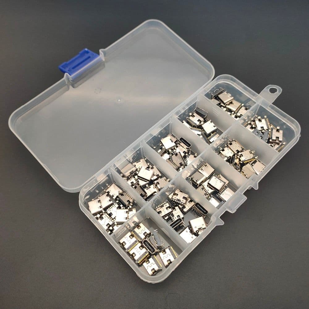 100Pcs 10 types Type-C Usb  Connector Kit