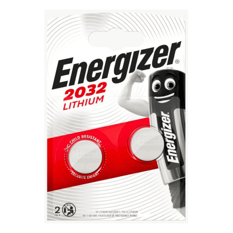 Pack of 2 Energizer CR2032 Lithium Batteries