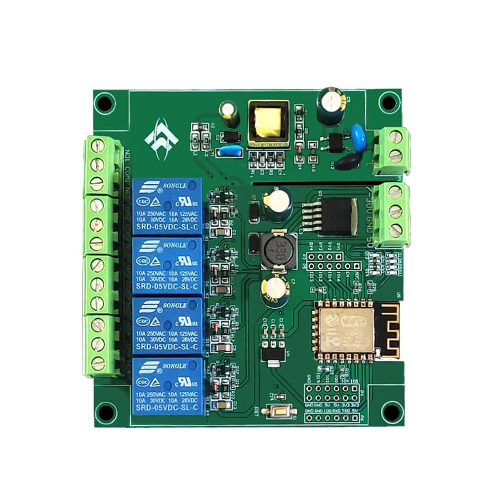ESP-12F 5V/7-30V/220V 4 Channel Relay Board — image 1