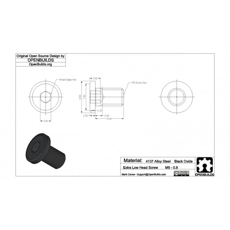 Low Profile Screws M5 (8mm)  — image 1