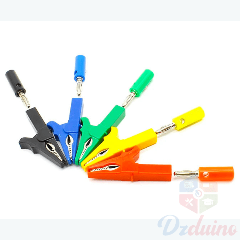 55MM Alligator clip + BANANA PLUG, test probe with 4mm Banana Plug Cable Clips — image 1