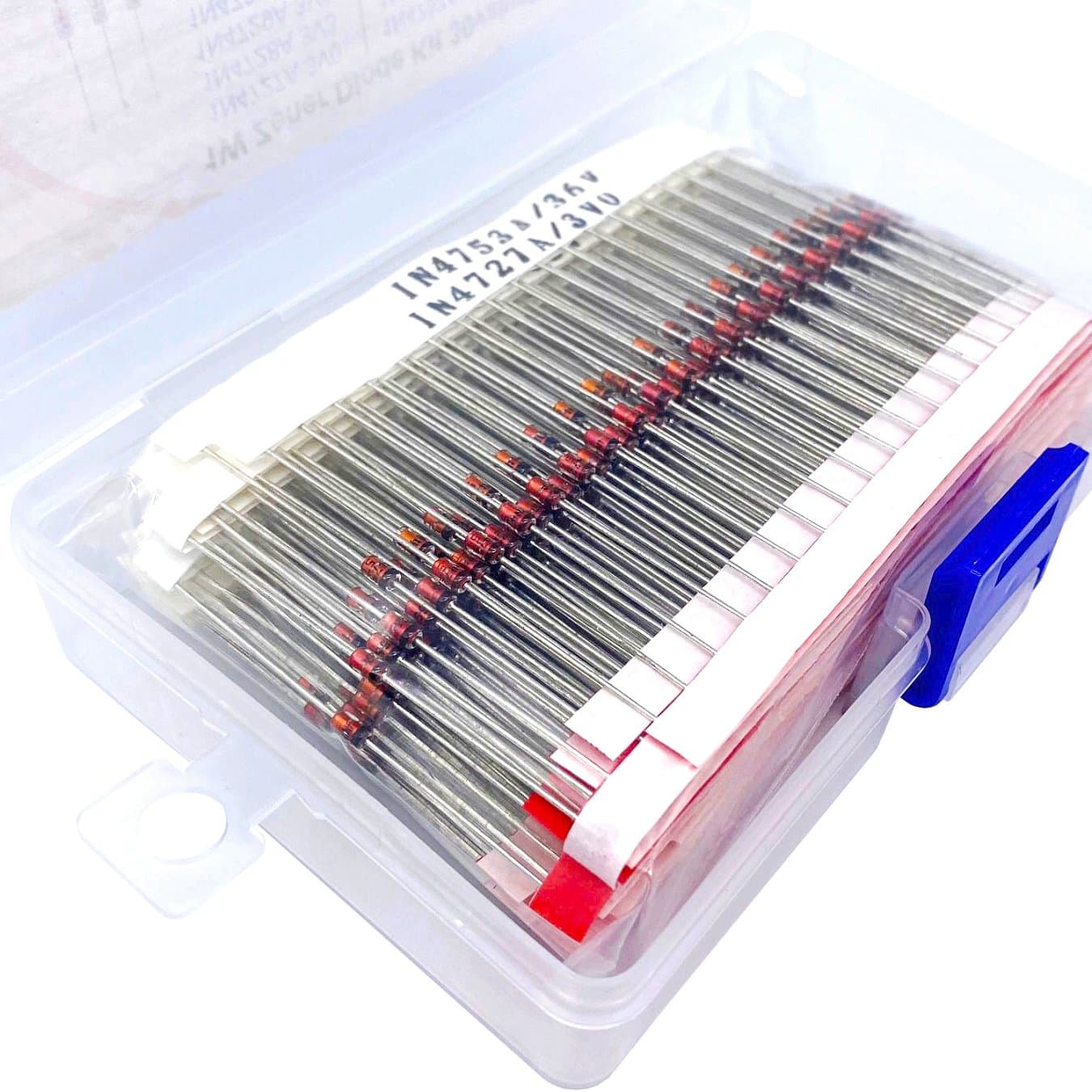 30 kinds of 600 1W Zener crystal glass Zener diodes kit 1N4727(3V0)-4756A(47V) — image 1