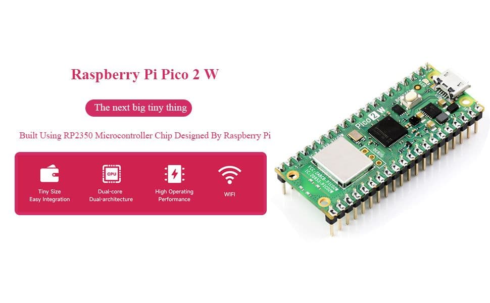 Raspberry Pi Pico 2 W with header