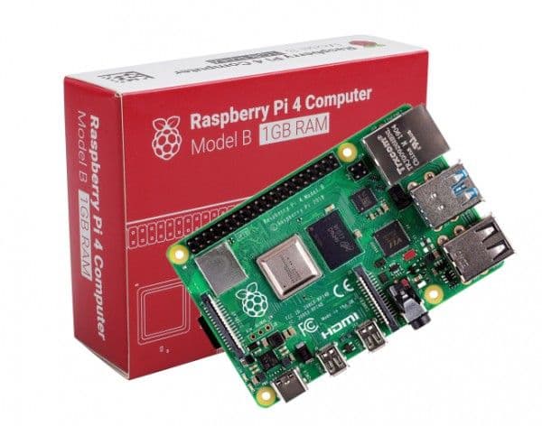 UK-Raspberry Pi 4 Model B, BCM2711 SoC, 1GB DDR4 RAM, USB 3.0, PoE Enabled
