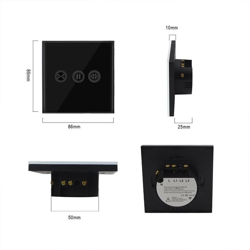 Tuya ZigBee WIFI-RF Smart Touch Curtain Switch