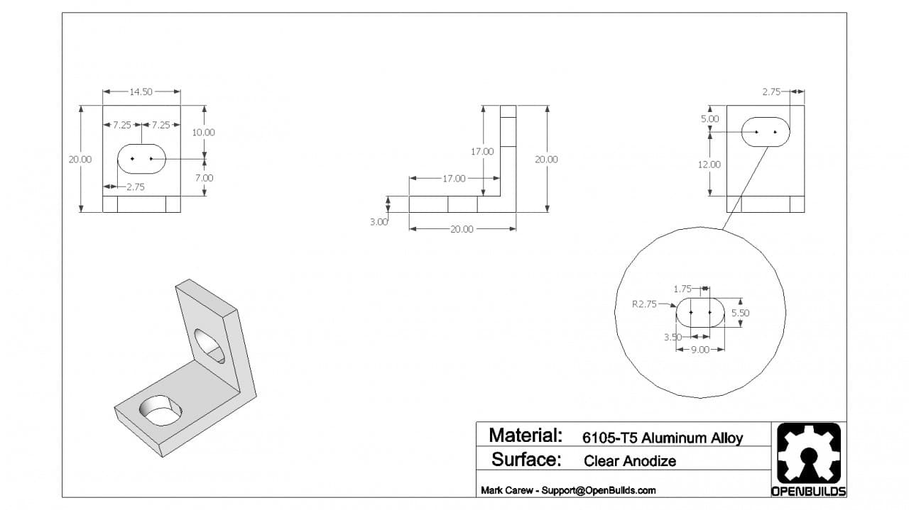 Single UniversalL Bracket for CNC/Imprimante 3D Assembly — image 1