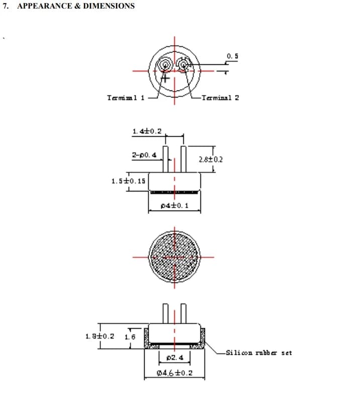 4015 4*1.5MM Microphone — image 1