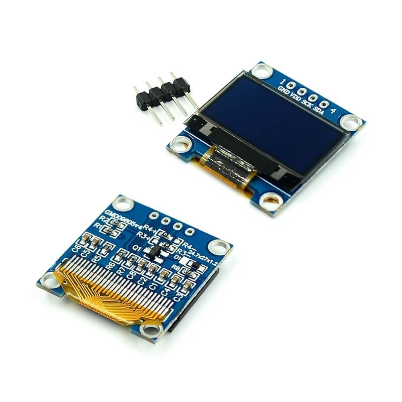 0.96 inch 4pin 128X64 OLED Display Module Yellow + Blue — image 1