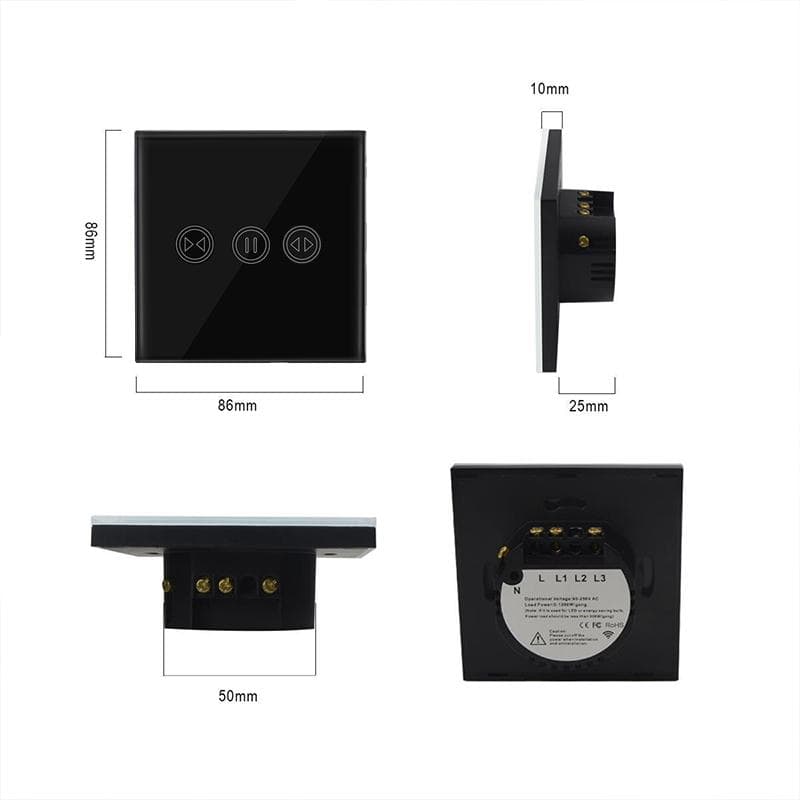 Tuya ZigBee WIFI-RF Smart Touch Curtain Switch — image 1
