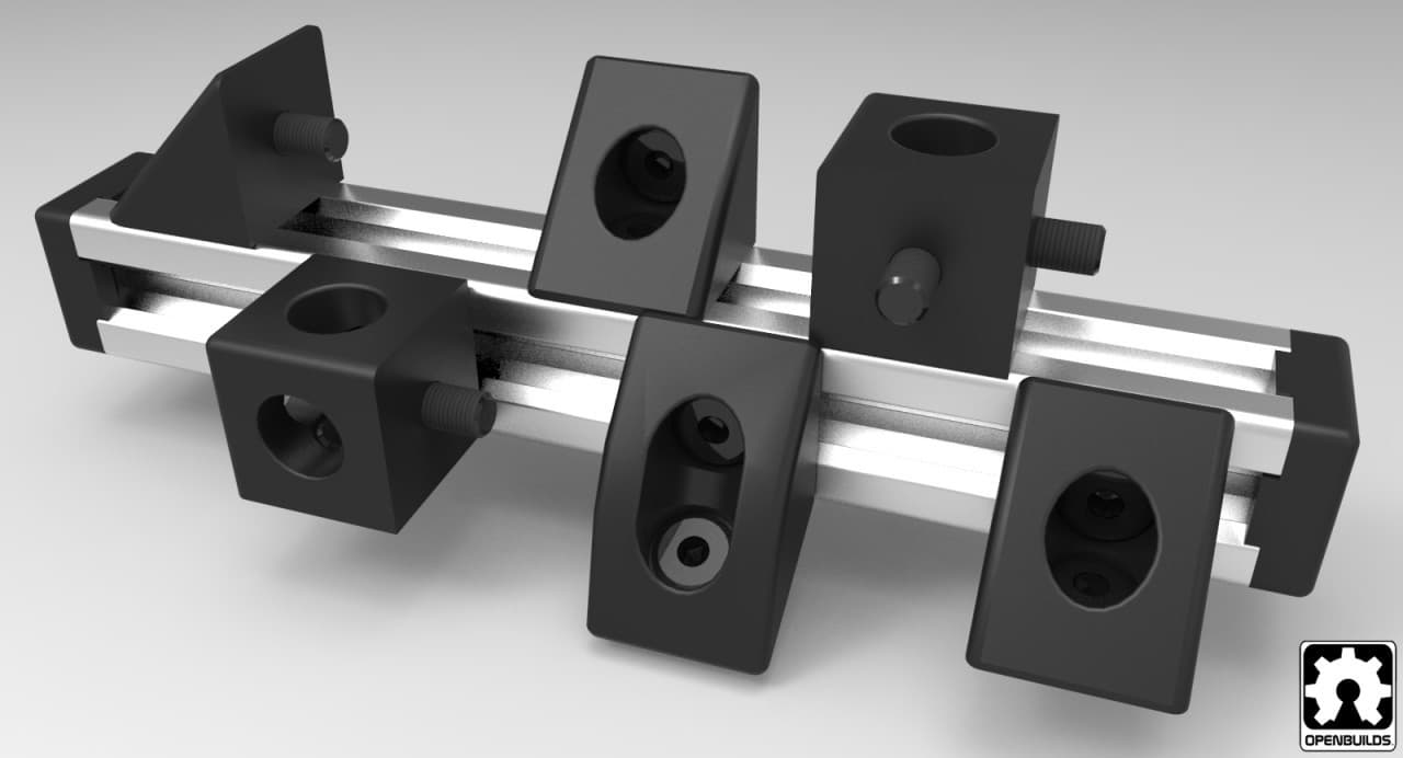 Black Angle Corner Connector for CNC, Imprimante 3D — image 1