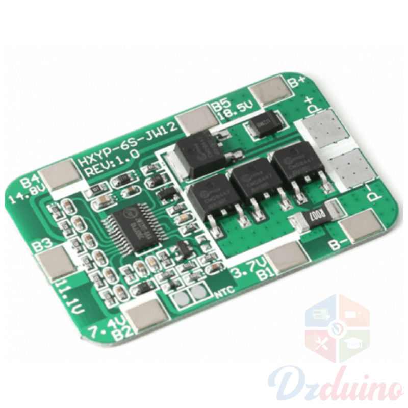 6S 15A 24V Lithium Protection Board For 6 Pack 18650 BMS — image 1