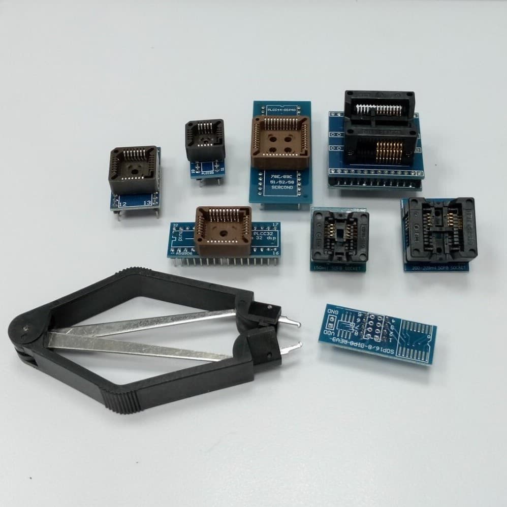 8 Programmer Adapters Sockets Kit with IC Extractor — image 1