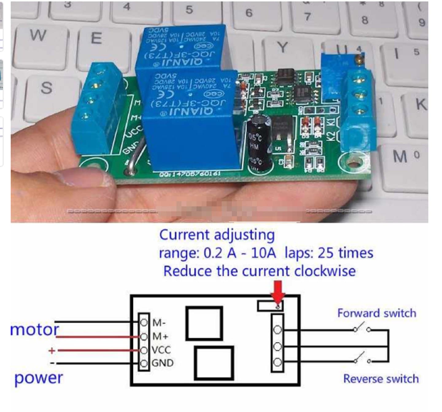 12 V Reverse Controller DCMotor / Actuator Forward — image 1