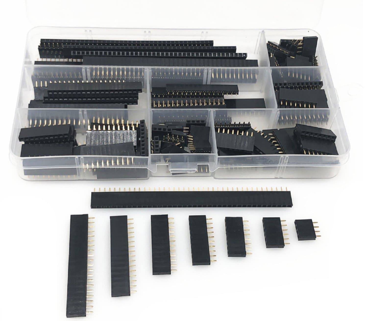 2.54mm Female Pin Header Assortment Kit 120Pcs — image 1