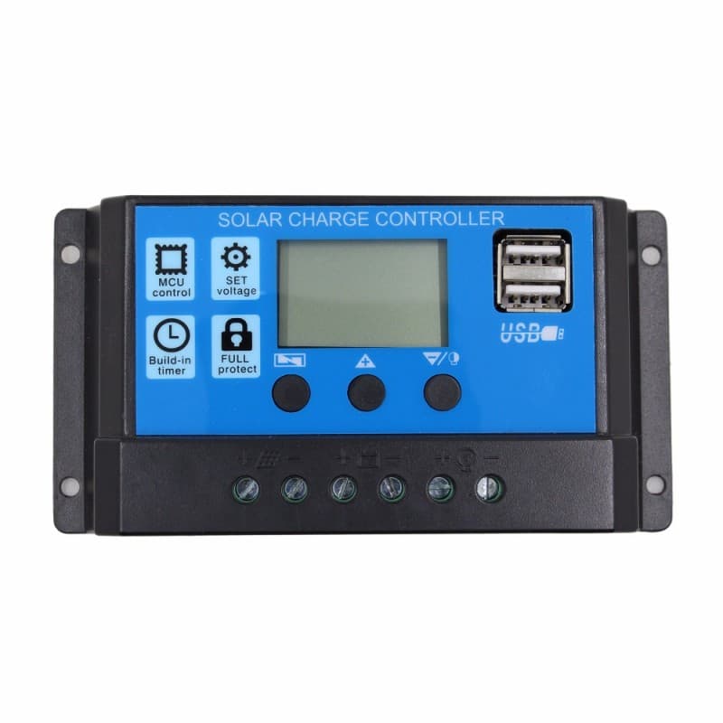 PWM 30A Dual USB Solar Charge Controller 12V 24V — image 1