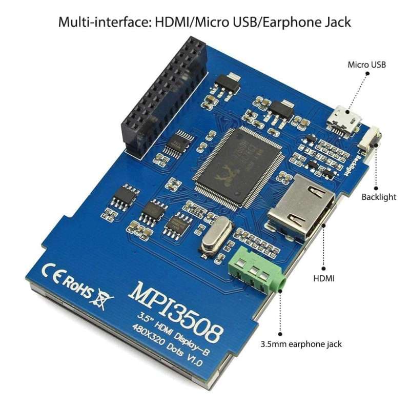 HDMI 3.5 inch (320*480) display for Raspberry Pi MPI3508 — image 1