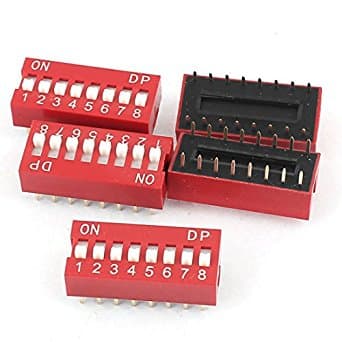 2.54mm 8Positions 16Pin Red DIP Switch — image 1