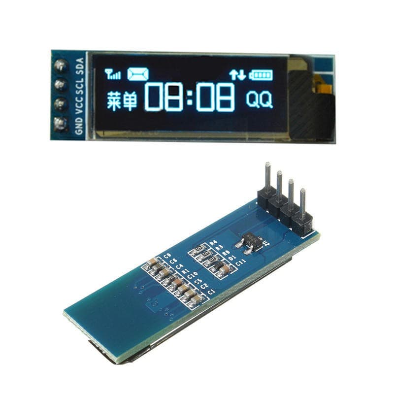 0.91 Inch DC 3.3V 5V 128x32 OLED LCD Display Module Blue — image 1