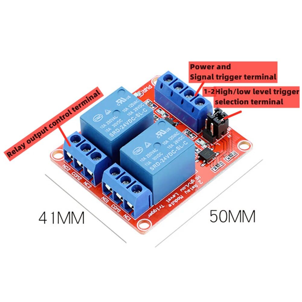 2 Channel Relay Module With Optocoupler 12V — image 1