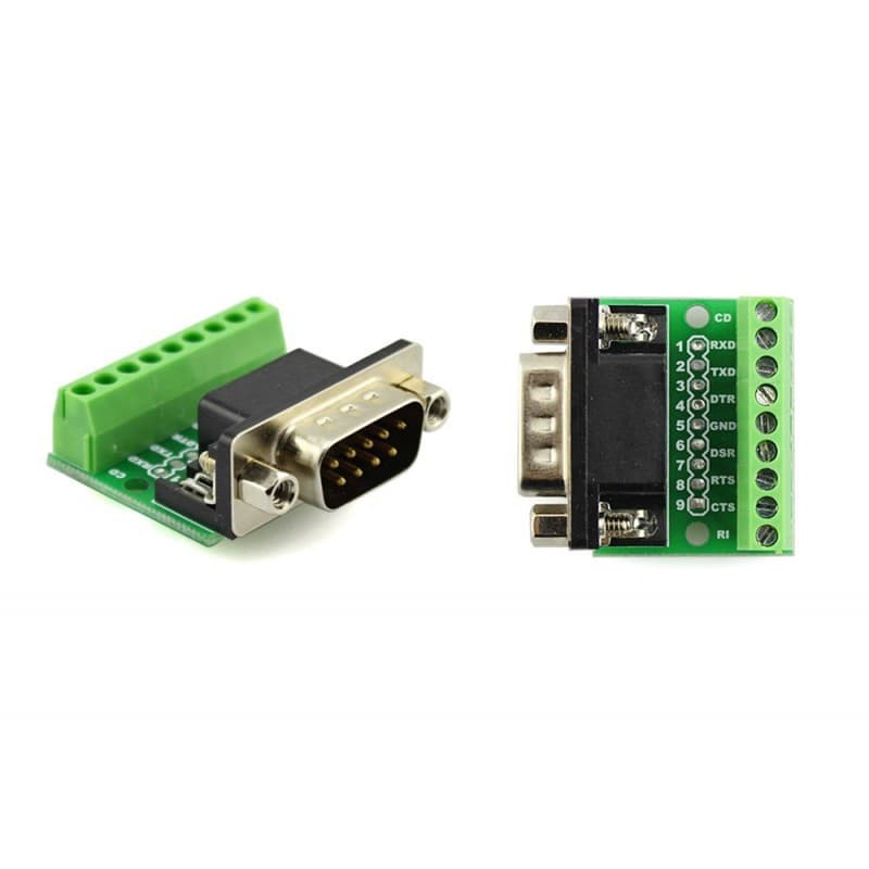 DB9 RS232 Serial to Terminal Male Adapter Connector — image 1