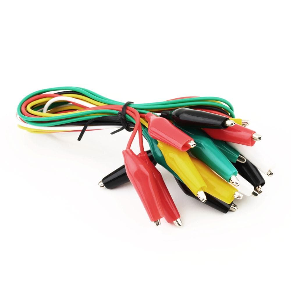 50 cm Double culot Crocodile Clips câble (10pcs) — image 1